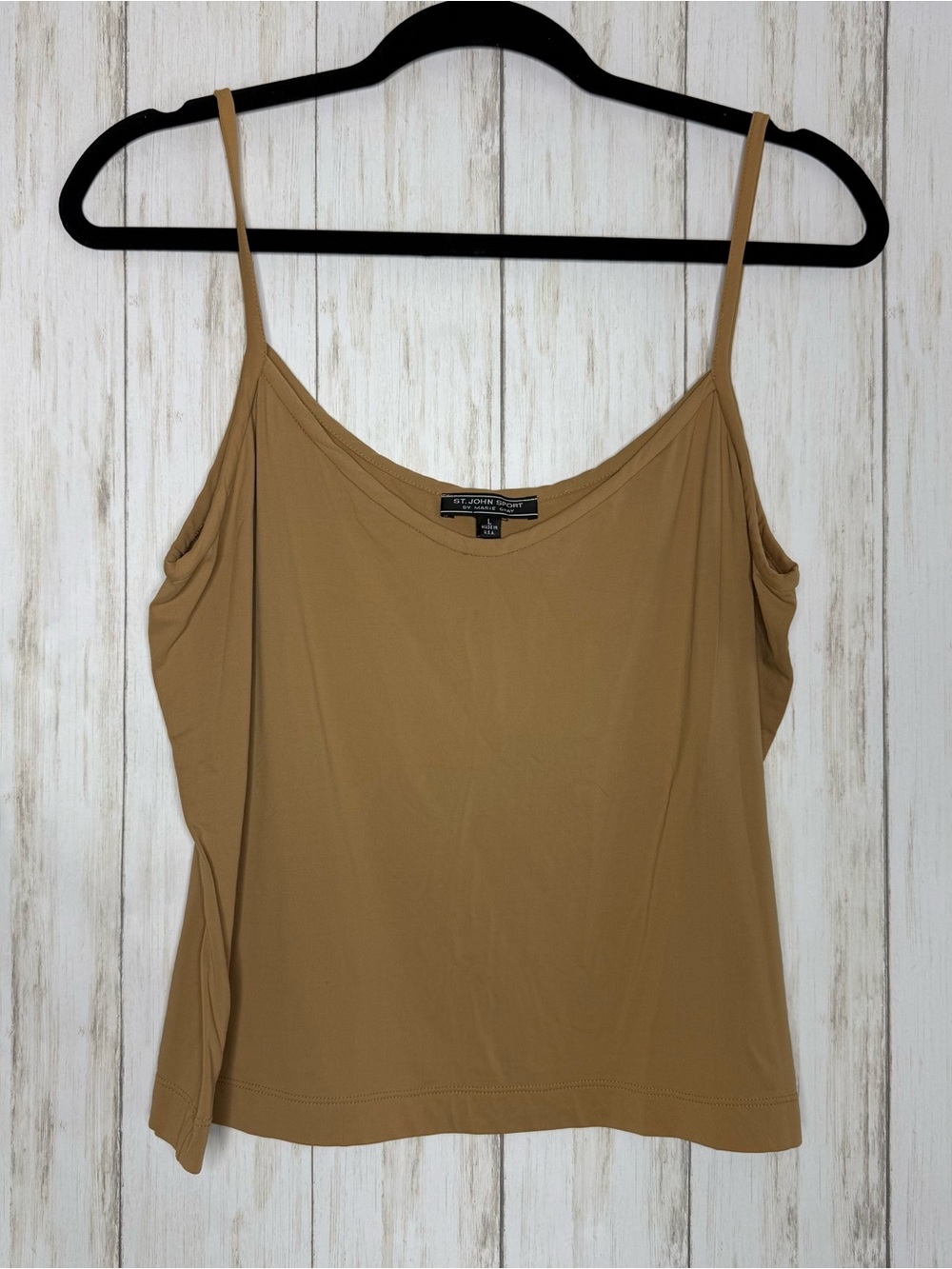St. John Sport Camel Tan Spaghetti Strap Camisole Y2K Top